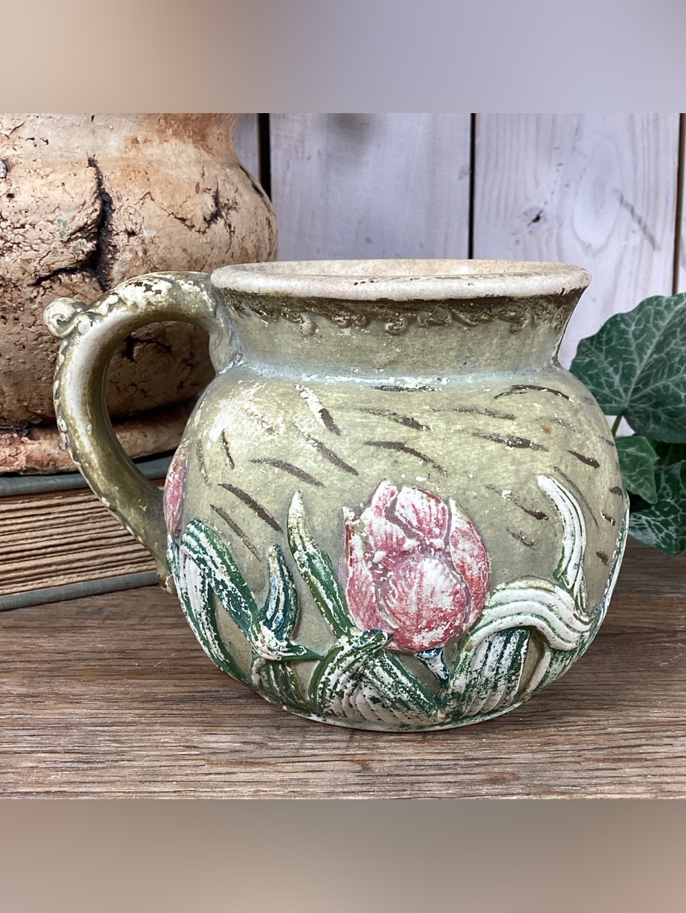 OOAK Pottery Planter Pot Pitcher